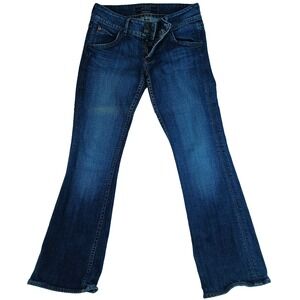 Hudson Jeans Womens 27 Blue Bootcut Medium Wash Stretch Made in USA Flap Pockets